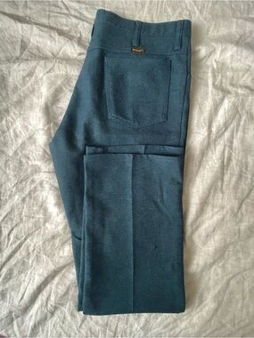 Wrangler Men's Dark Teal Work Pants / Flare